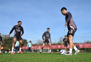 Buổi tập cuối của Arsenal trước đại chiến MU: Vũ khí bí mật; Dấu hỏi 2 trụ cột_695a67ad1aea8.jpeg