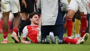 Declan Rice dính chấn thương, Arsenal thêm nỗi âu lo_695a27e0af3cb.jpeg