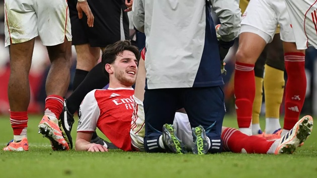 Declan Rice dính chấn thương, Arsenal thêm nỗi âu lo_695a27e0af3cb.jpeg