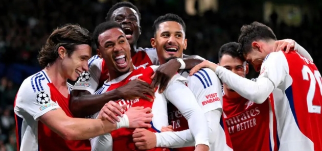 Thắng 5-1 ngay tại Lisbon, Arsenal ‘làm mưa làm gió’ ở Champions League_695a86db5843e.jpeg