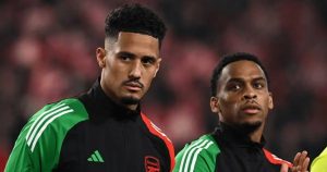 Saliba và Timber lỡ buổi tập của Arsenal trước Champions League_6983193b7bac8.jpeg